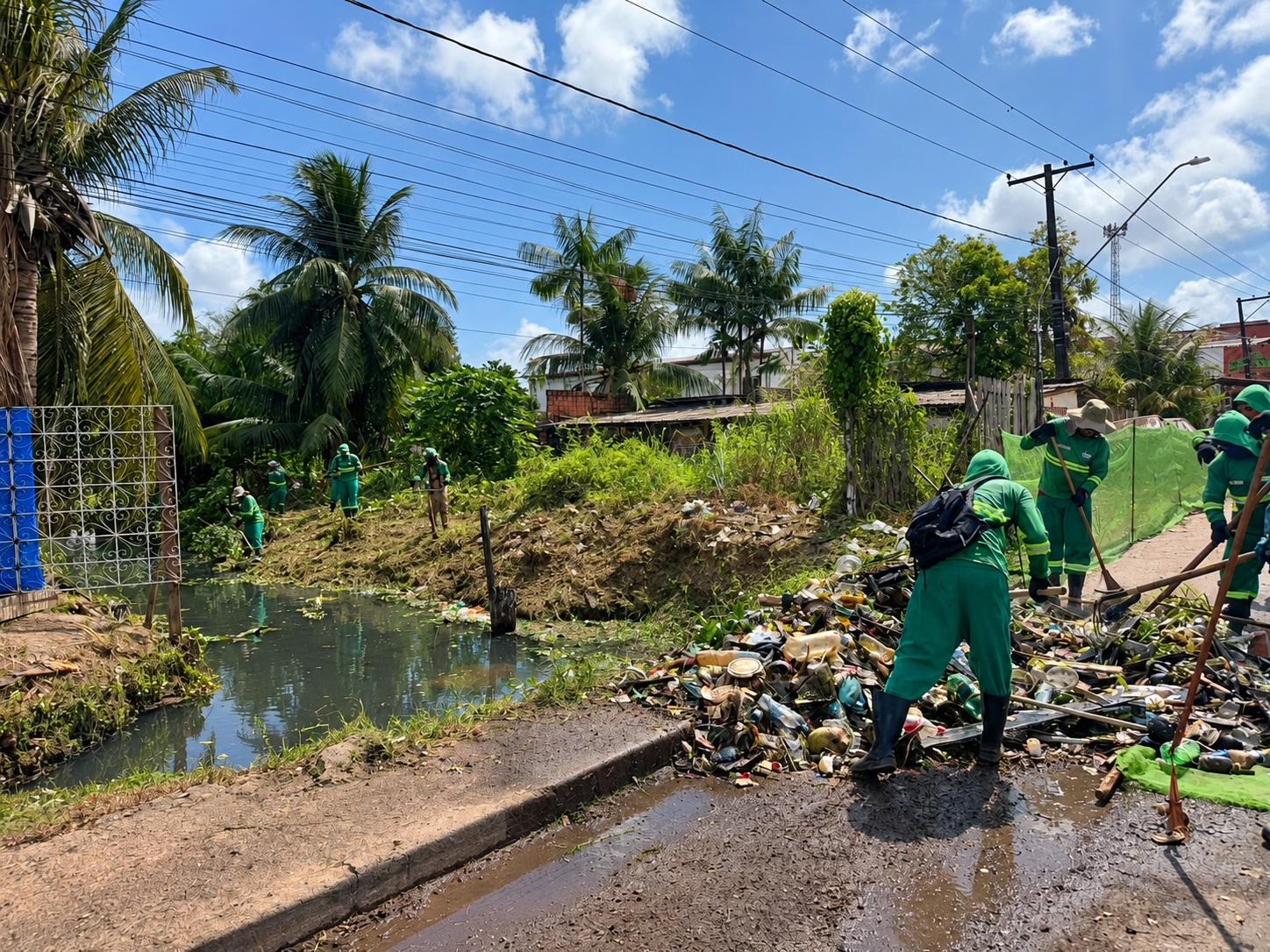 Prefeitura de Macapá realiza limpeza e manutenção no canal da 13 de Setembro